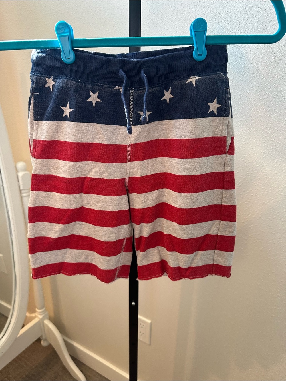 OshKosh B'gosh Red, White & Blue Stars & Stripes Knit Shorts
